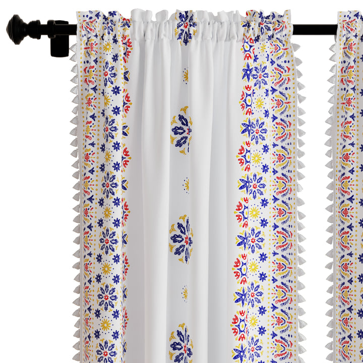 Polyester Boho Bright Curtain (Pack of 2)