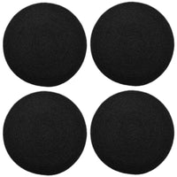 Cotton Black Placemat (Pack of 4)