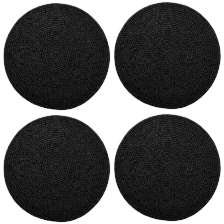Cotton Black Placemat (Pack of 4)