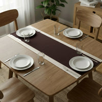 Cotton Beige & Brown Table Runner (Pack of 1)