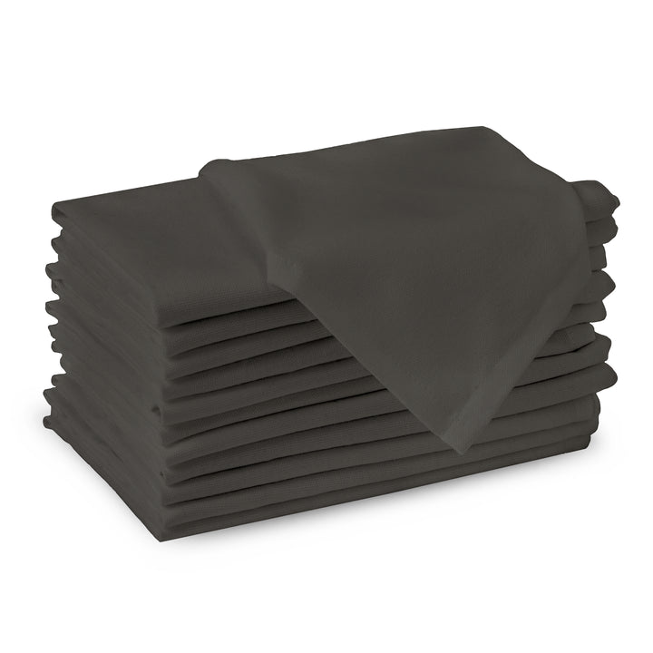 Cotton Charcoal Grey Table Napkins (Pack of 12)