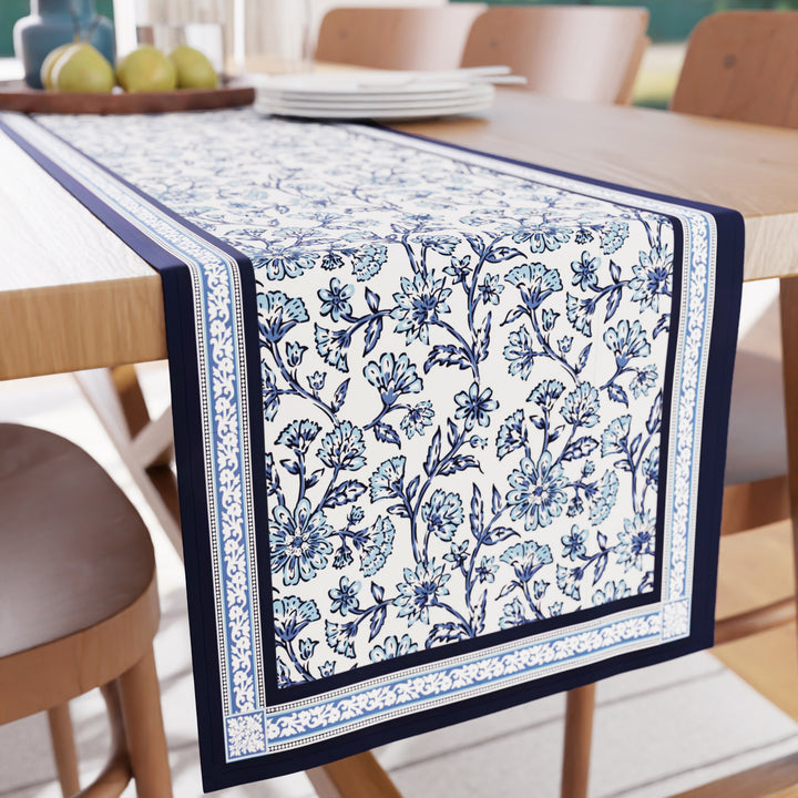 Cotton Indigo-02 Table Runner (Pack of 1)