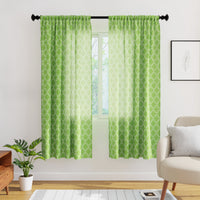 Polyester Trellis Greenery Curtain (Pack of 2)