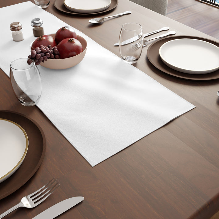 Spun Polyester White Table Runner (Pack of 1)