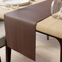 PVC Leather Chocolate Table Runner (Pack of 1)