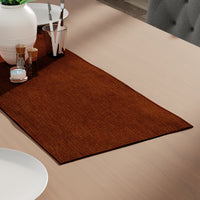 Chenille Rust Orange Table Runner