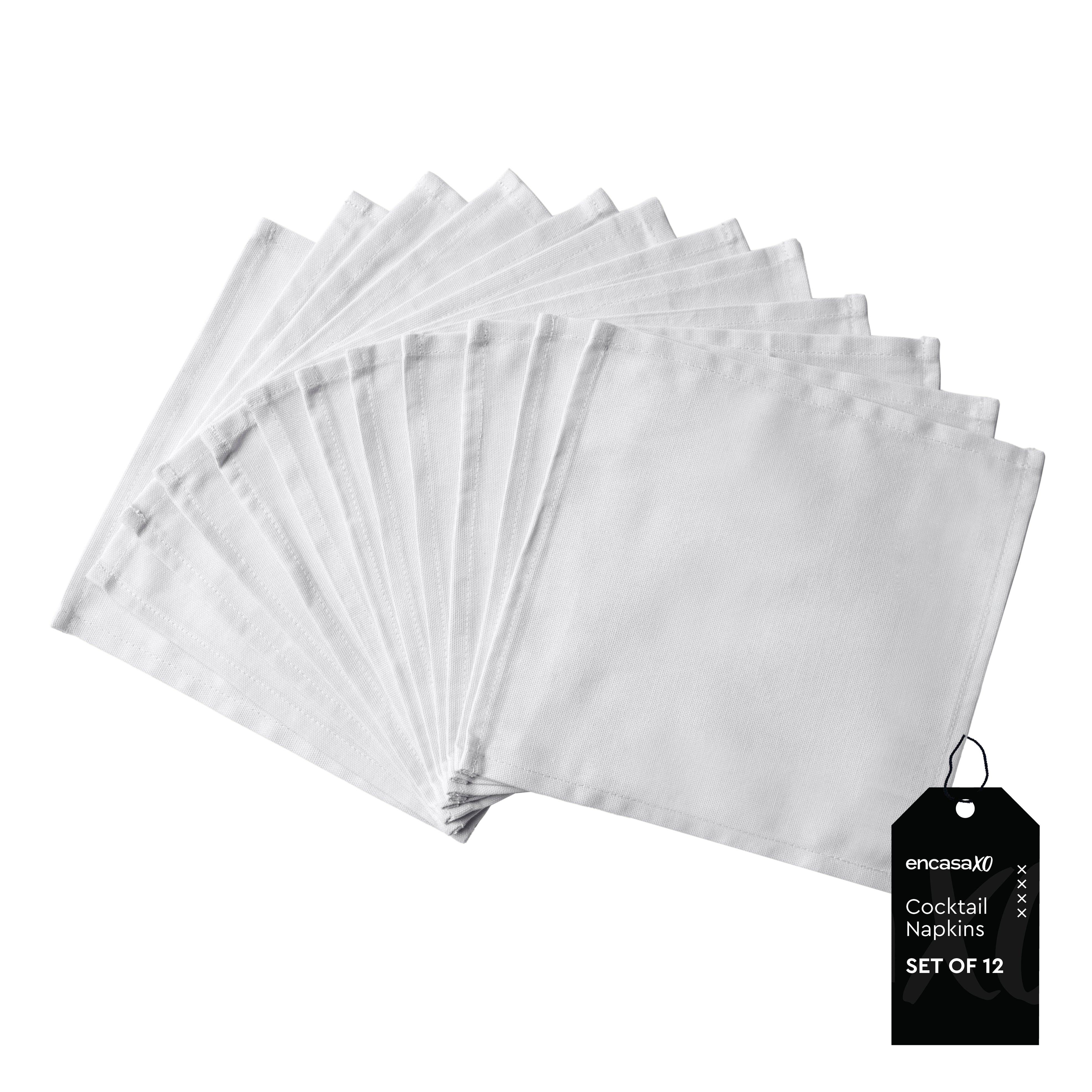 Canvas White Table Napkin (Pack of 12)