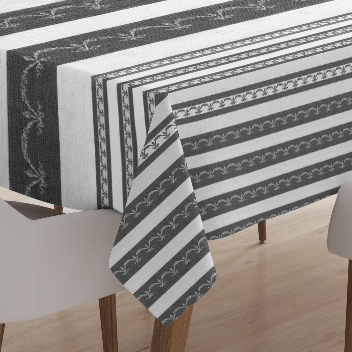 Cotton Grey Bunting Table Cloth (Pack of 1)