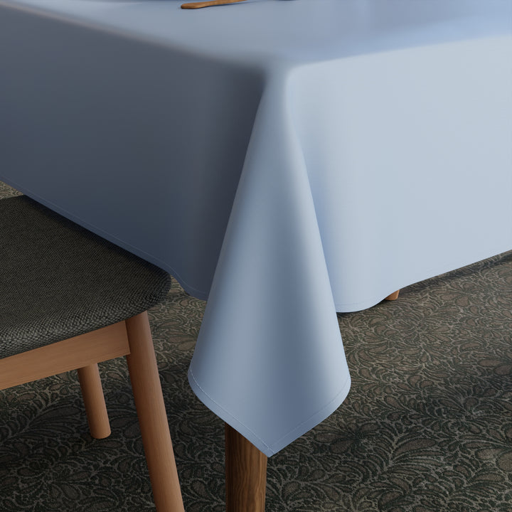 Polyester Blue Table Cloth (Pack of 1)