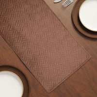 Quilted Velvet Bronze Table Runner