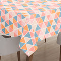 Polyester Big Triangles Apricot Table Cloth (Pack of 1)