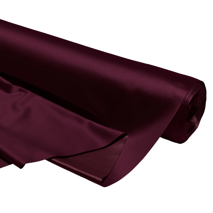 Satin Polyester Silk Dark Wine Fabric