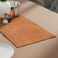 Chenille Peach Table Runner