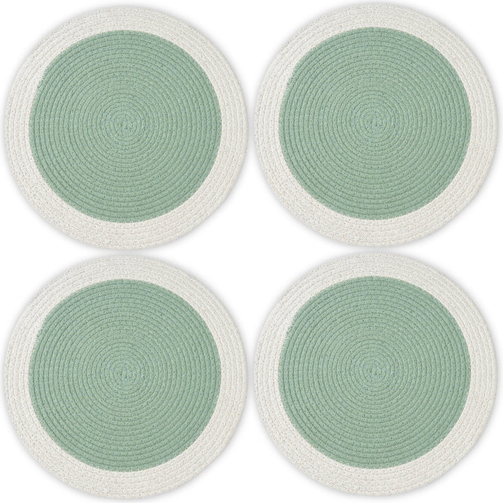 Cotton Sage & Off White Placemat (Pack of 4)