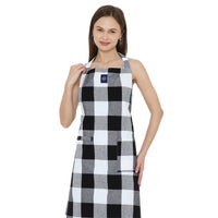 Cotton Buffalo Black Checks Apron (Pack of 1)