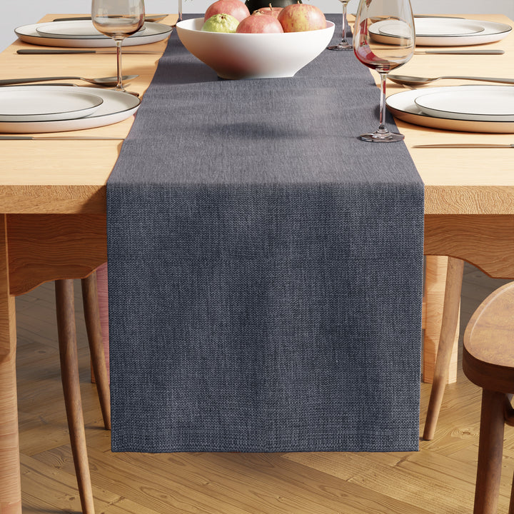 Chenille Denim Table Runner