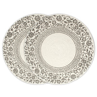 Cotton Printed Grey Placemat (Pack of 2)