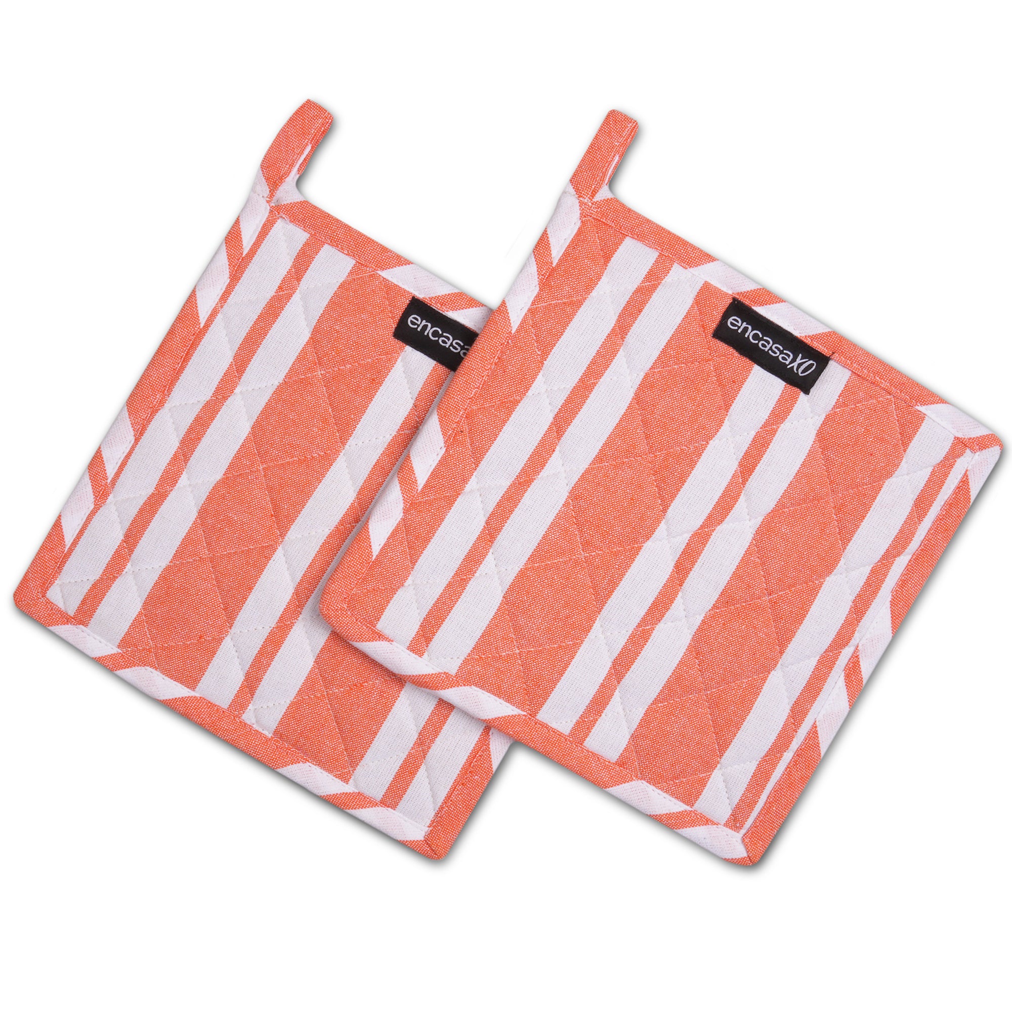 RC Yarn-Dyed Franca Orange Stripes Potholder (Pack of 2)