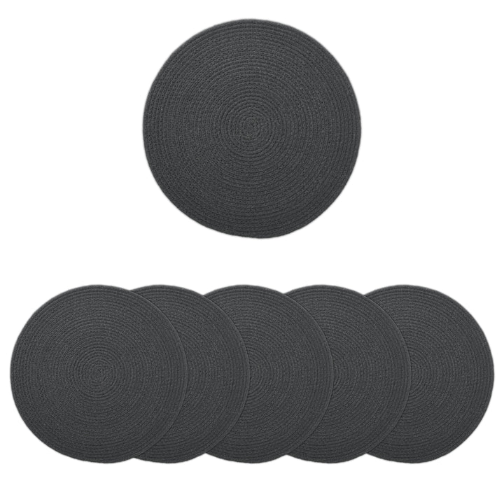 Cotton Dark Grey Placemat (Pack of 6)