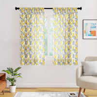 Polyester Dry Leaves Curtain (Pack of 2)