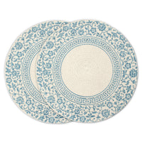 Cotton Printed Light Blue Placemat (Pack of 2)