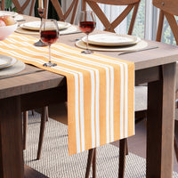 RC Yarn-Dyed Franca Yellow Stripes Table Runner (Pack of 1)