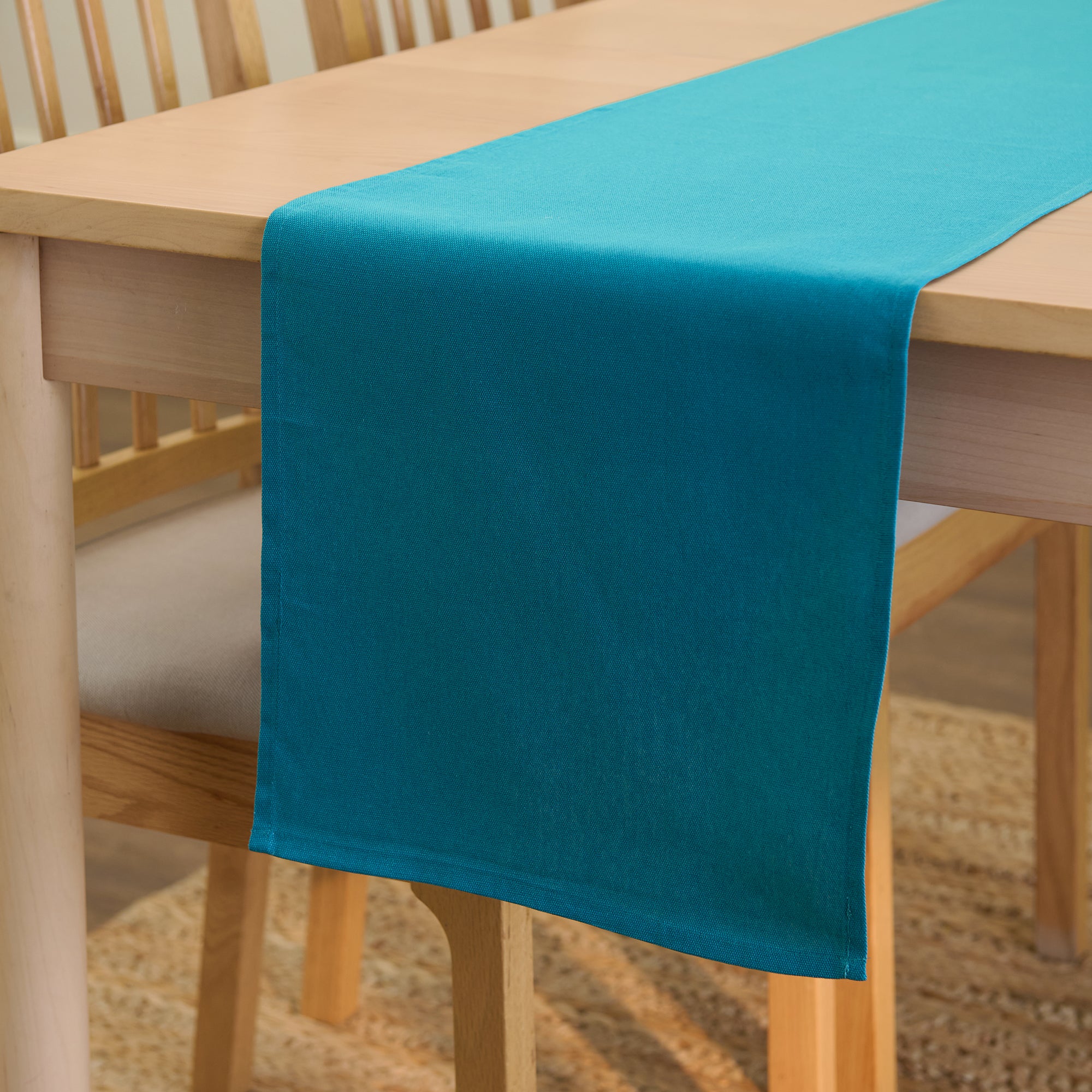 Cotton Azul Blue Table Runner (Pack of 1)