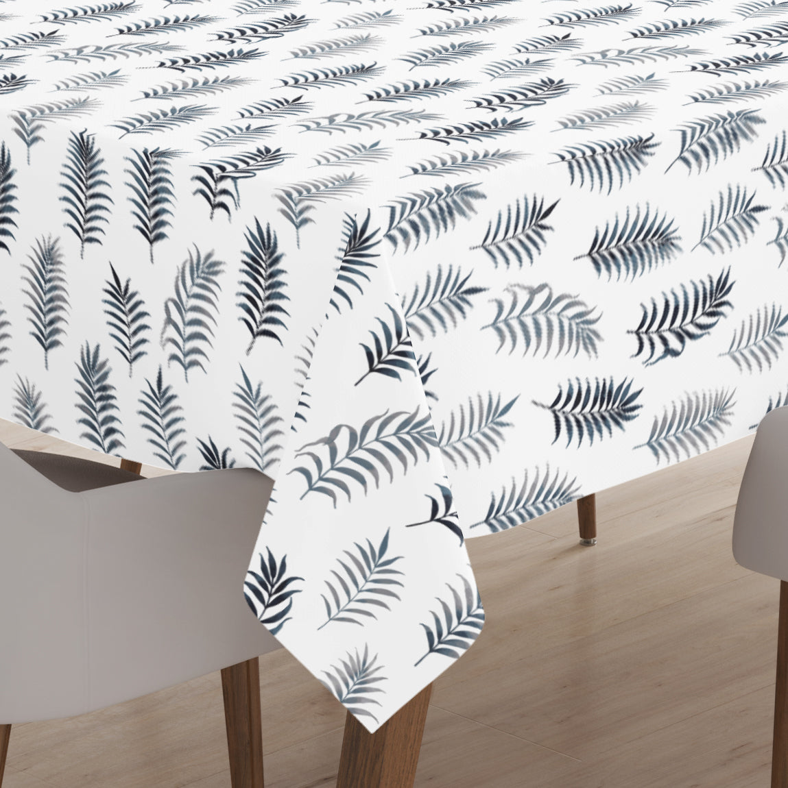 Polyester Palm Leaves Table Cloth (Pack of 1)