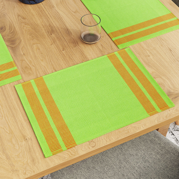 Cotton Ladder Green Placemat (Pack of 6)