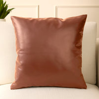 PVC Leather Tan Cushion Cover (Pack of 1)