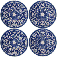 Cotton Blue Mandala Print Placemat (Pack of 4)