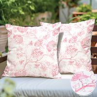 Polyester Carnations Cushion Cover (Pack of 2)
