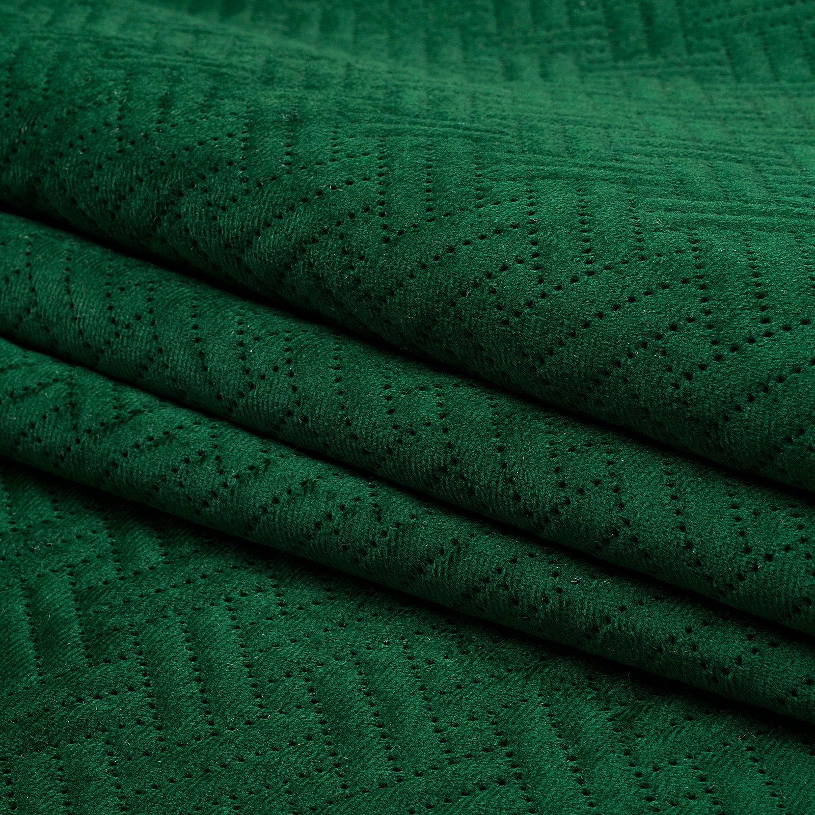 Quilted Polyester Fabric Forest Green Fabric