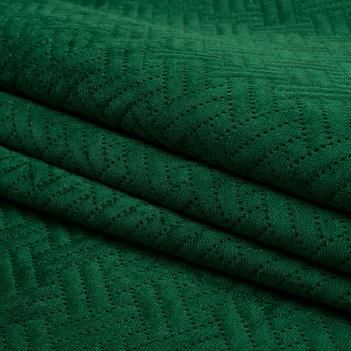 Quilted Polyester Fabric Forest Green Fabric