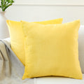 Velvet Lemon Yellow Cushion Cover