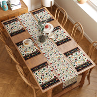 Cotton Chilies Table Runner+Placemat (Pack of 7)