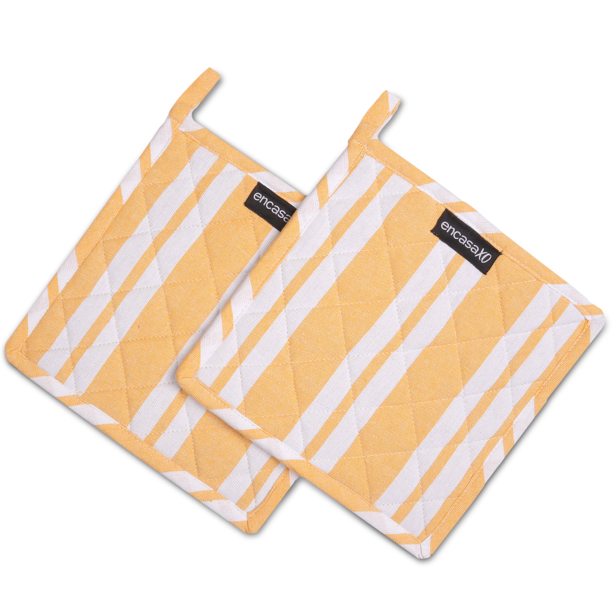 RC Yarn-Dyed Franca Yellow Stripes Potholder (Pack of 2)