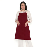 Cotton Maroon Apron (Pack of 1)