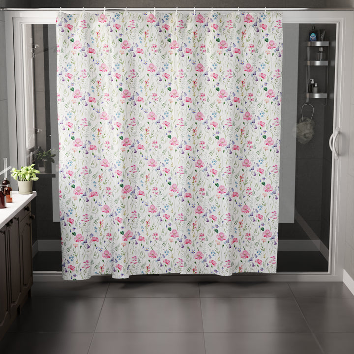 Polyester Garden Shower Curtain (Pack of 1)