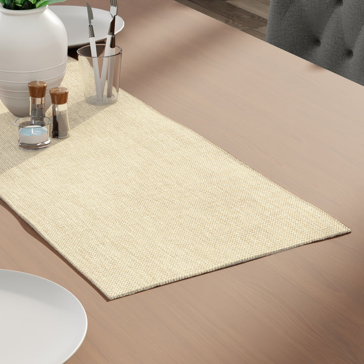 Chenille Natural Table Runner