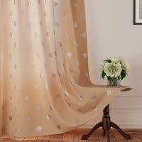 Polyester Dollar Beige Curtain (Pack of 2)