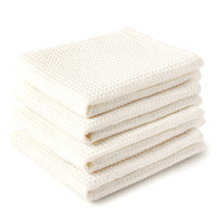 Cotton Solid Off White Kitchen Towel (Pack of 4)