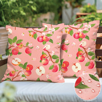 Polyester Apple Cushion Cover (Pack of 2)