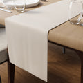 Faux Leather Cream Table Runner (Pack of 1)