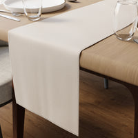 PVC Leather Cream Table Runner (Pack of 1)
