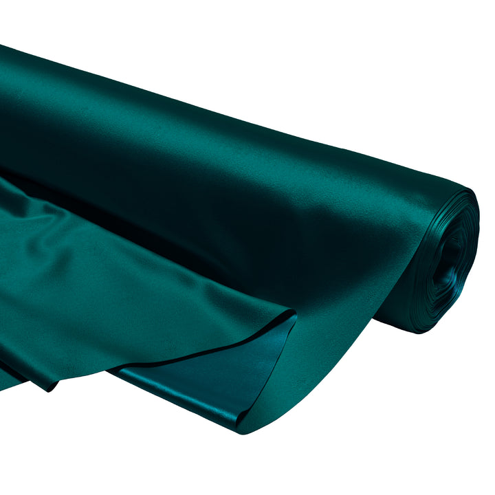 Satin Polyester Silk Teal Green Fabric