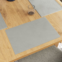 Ribbed Cotton Light Grey Placemat (Pack of 6)