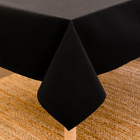 Cotton Jet Black Table Cloth (Pack of 1)