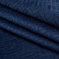Quilted Polyester Fabric Navy Blue Fabric by Meter