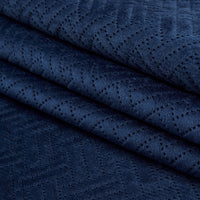 Quilted Polyester Fabric Navy Blue Fabric